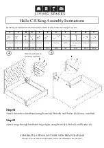 Предварительный просмотр 2 страницы Living Spaces Halle C/E King Assembly Instructions