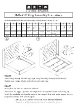 Предварительный просмотр 3 страницы Living Spaces Halle C/E King Assembly Instructions