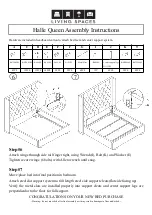 Предварительный просмотр 3 страницы Living Spaces Halle Queen Assembly Instructions