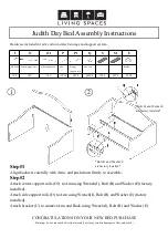 Предварительный просмотр 1 страницы Living Spaces Judith Day Bed Assembly Instructions