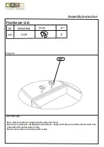 Предварительный просмотр 2 страницы Living Spaces KORO OTTOMAN 17C258A-W-O Assembly Instruction