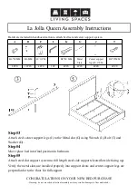 Предварительный просмотр 2 страницы Living Spaces La Jolla Queen Assembly Instructions