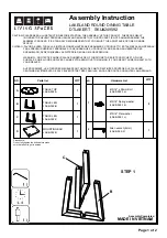 Preview for 1 page of Living Spaces LAKELAND DTLAKERT Assembly Instruction