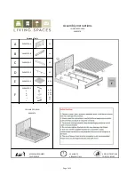 Предварительный просмотр 1 страницы Living Spaces LOGAN BED QUEEN 54003076 Assembly Instructions