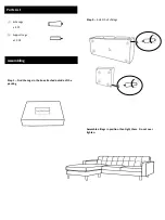 Предварительный просмотр 2 страницы Living Spaces LONDON OPTICAL REVERSIBLE SOFA CHAISE Assembly Instructions