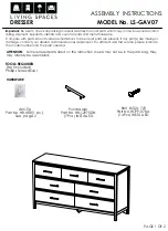 Living Spaces LS-GAV07 Assembly Instructions предпросмотр