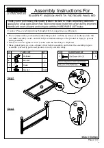 Предварительный просмотр 2 страницы Living Spaces MADISON BDAVEHBPT Assembly Instructions