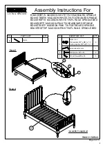 Предварительный просмотр 3 страницы Living Spaces MADISON TW/FL RAILS SPINDLE BED BDAVERSFTS Assembly Instructions