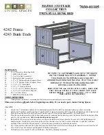 Предварительный просмотр 2 страницы Living Spaces MATEO / COTTAGE 7030-01105 Assembly Instructions