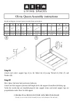 Предварительный просмотр 2 страницы Living Spaces Olivia Queen Assembly Instructions