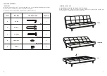 Предварительный просмотр 2 страницы Living Spaces PAGE-SOFA CONVERTIBLE WITH CHAISE Assembly Instructions