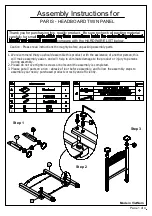 Предварительный просмотр 1 страницы Living Spaces PARIS - HEADBOARD TWIN PANEL Assembly Instructions