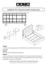 Предварительный просмотр 2 страницы Living Spaces Sophia II E King Assembly Instructions