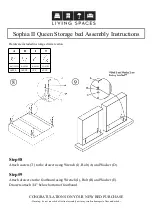 Предварительный просмотр 4 страницы Living Spaces Sophia II Queen Storage bed 255543 Assembly Instructions