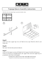 Предварительный просмотр 3 страницы Living Spaces Topanga Queen Assembly Instructions