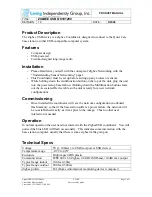 Preview for 1 page of Living QC101200 Product Manual