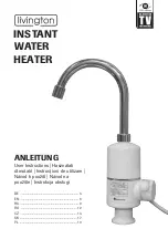 Livington Instant water heater User Instructions предпросмотр