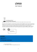 Preview for 4 page of Livoo TEA261 User Manual