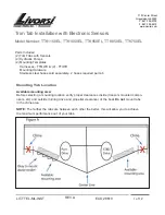 Предварительный просмотр 1 страницы Livorsi TTK1050EL Installation Manual