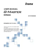 Предварительный просмотр 1 страницы Liyama G-Master GB2760QSU User Manual