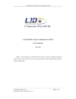 LJD Digital Security Colossus Pro User Manual preview