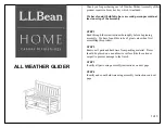 Preview for 1 page of LL Bean All Weather Glider Assembly Instructions