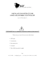 LLI LLI-C-CTRL-RGBW-HH Installation Instructions предпросмотр