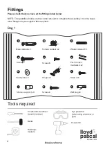 Предварительный просмотр 4 страницы Lloyd Pascal Double Mirror Cabinet Assembly Instructions Manual