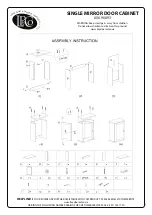 Lloyd Pascal SINGLE MIRROR DOOR CABINET Assembly Instructions Manual предпросмотр