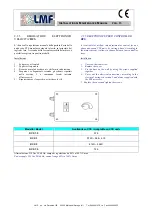 Предварительный просмотр 15 страницы LMF Clima CTE 574 Installation, Operation & Maintenance Manual