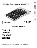 lmp NexGen Keypad WKP-803 User Manual preview