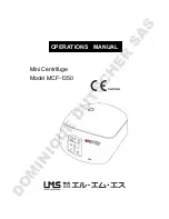 Preview for 1 page of LMS MCF-1350 Operation Manual