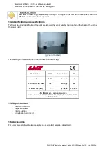 Предварительный просмотр 5 страницы LNS WS 1020 Instruction And Installation Manual