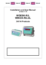 Load Cell Systems WDESK-L Installation And User Manual предпросмотр