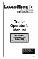 Preview for 1 page of Loadrite 5 STARR Series Operator'S Manual