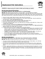 Preview for 1 page of LOBSTER 401 Replacement Part Instructions