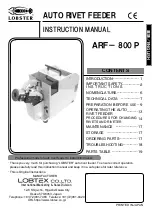 LOBSTER ARF-800P Instruction Manual preview