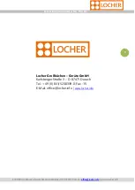 Preview for 8 page of Locher 162012 User And Installation Manual