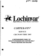 Lochinvar Copper-Fin CB 2065 User Manual preview