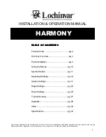 Lochinvar Harmony Installation And Operation Manual preview