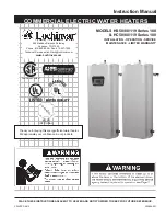 Предварительный просмотр 1 страницы Lochinvar HC 119 Series 100 Instruction Manual