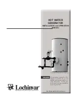 Lochinvar Hot Water Generator Installation And Operation Manual предпросмотр