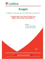 Preview for 1 page of Lochinvar Knight LG30GCE Installation, Commissioning, User & Maintenance Instructions