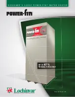 Lochinvar Power-Fin Designer'S Manual preview