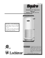 Lochinvar SQUIRE SIT030 Installation And Operation Manual предпросмотр