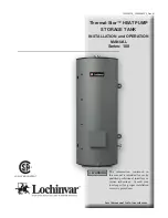 Предварительный просмотр 1 страницы Lochinvar Thermal-Stor 100 Series Installation And Operation Manual