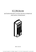 Lock Control ST-780 Series Operation And Installation Manual предпросмотр