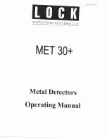 Preview for 1 page of LOCK Inspection Sytems LTD MET 30 Plus Operating Manual