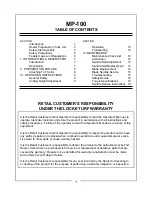 Preview for 3 page of Locke MP-148, MP-160, MP-172 Operator'S Manual