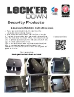 Preview for 1 page of Lock'er Down 2011 X Instructions